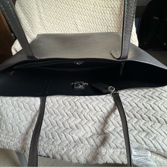 Coach Town Tote Metallic Gunmetal - Picture 5 of 7